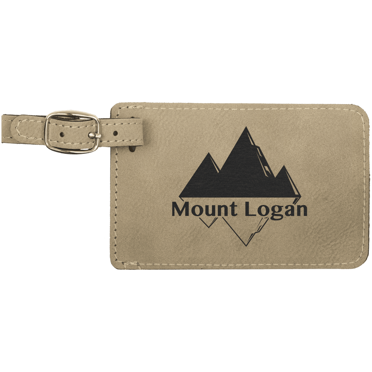 4 1/4" X 2 3/4" Laserable Leatherette Luggage Tag