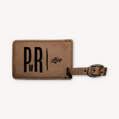 4 1/4" X 2 3/4" Laserable Leatherette Luggage Tag