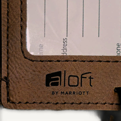 4 1/4" X 2 3/4" Laserable Leatherette Luggage Tag