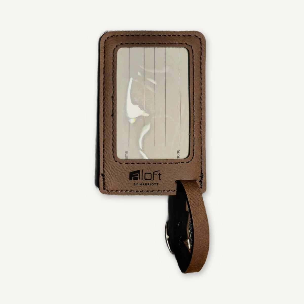 4 1/4" X 2 3/4" Laserable Leatherette Luggage Tag