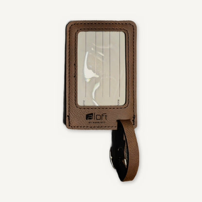 4 1/4" X 2 3/4" Laserable Leatherette Luggage Tag