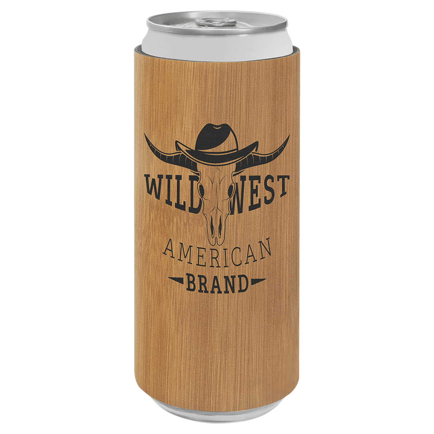 Laserable Leatherette Slim Beverage Holder