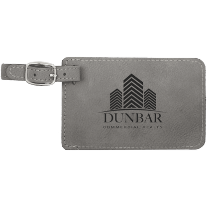 4 1/4" X 2 3/4" Laserable Leatherette Luggage Tag