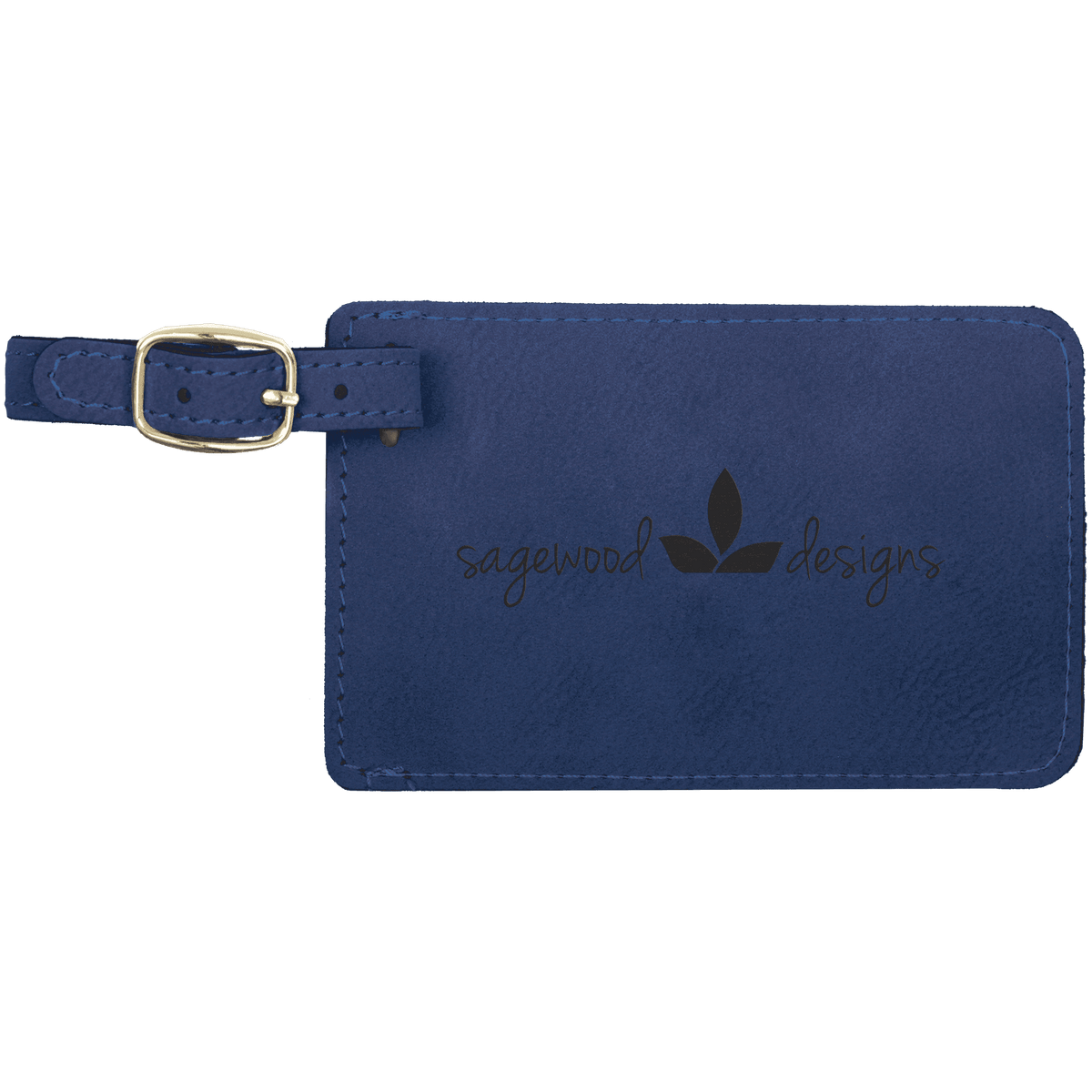 4 1/4" X 2 3/4" Laserable Leatherette Luggage Tag