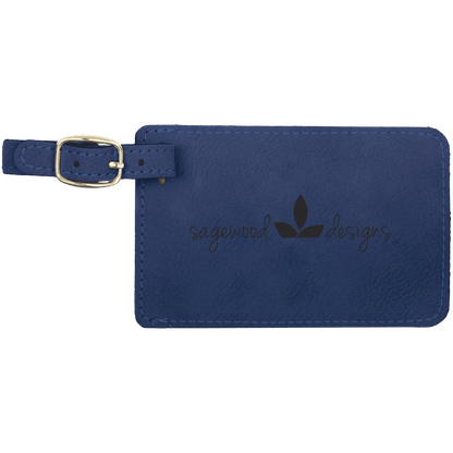 4 1/4" X 2 3/4" Laserable Leatherette Luggage Tag