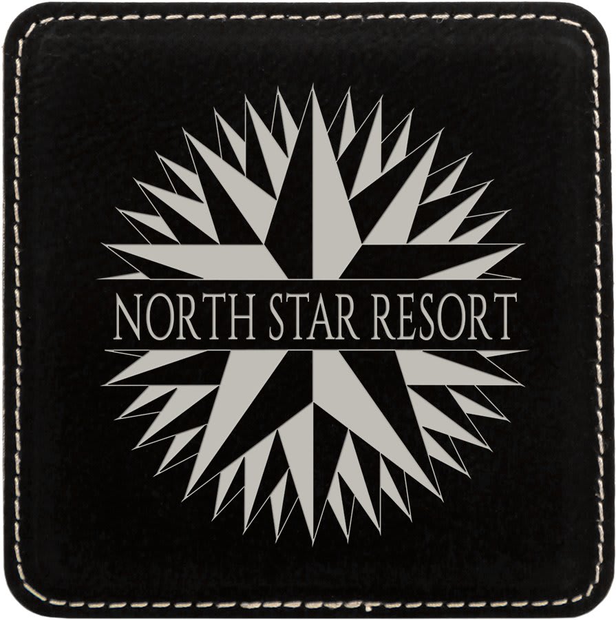 4" X 4" Laserable Leatherette Coaster