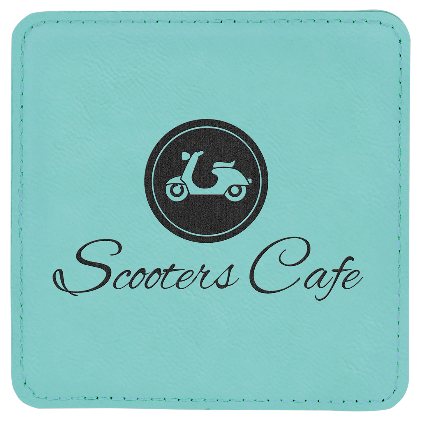 4" X 4" Laserable Leatherette Coaster