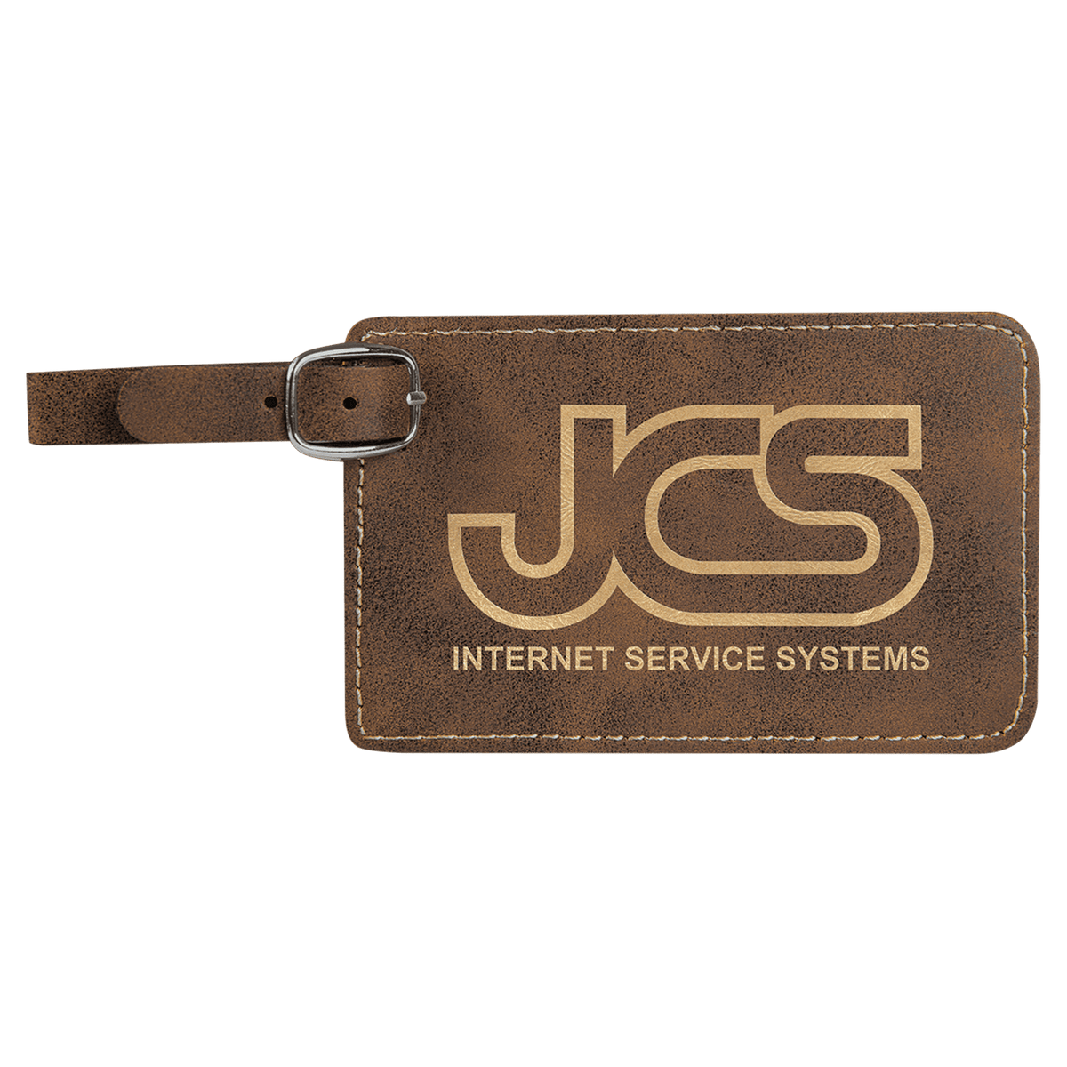 4 1/4" X 2 3/4" Laserable Leatherette Luggage Tag