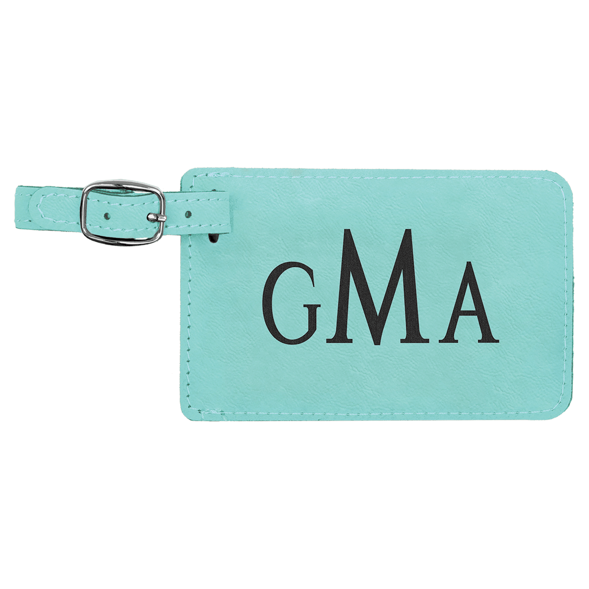 4 1/4" X 2 3/4" Laserable Leatherette Luggage Tag