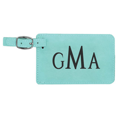 4 1/4" X 2 3/4" Laserable Leatherette Luggage Tag