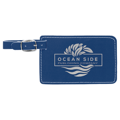 4 1/4" X 2 3/4" Laserable Leatherette Luggage Tag