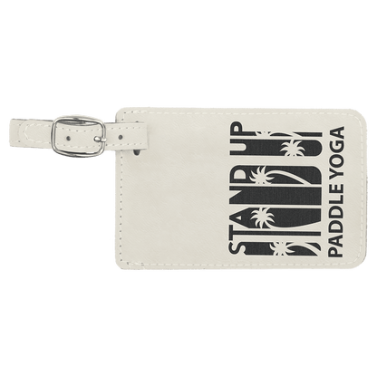 4 1/4" X 2 3/4" Laserable Leatherette Luggage Tag