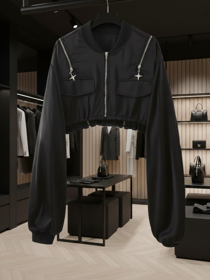 Galactic Streetwear Cropped Bomber • CHELSEA New Collection BYMANYC ® New York