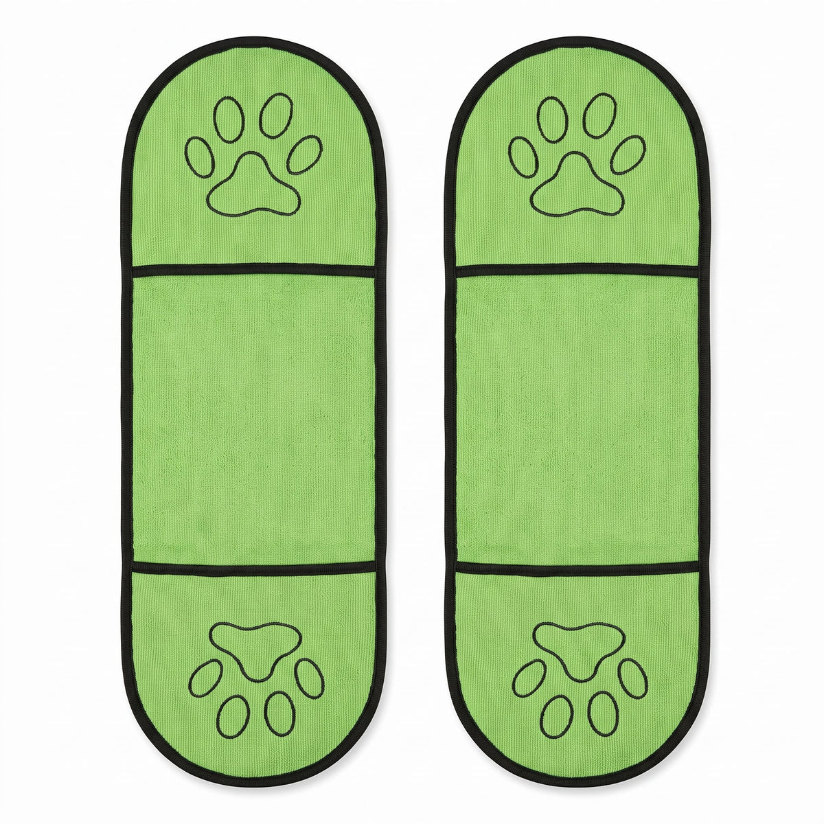 2-Pack Dog Bath Towel Double Drop Pocket Design