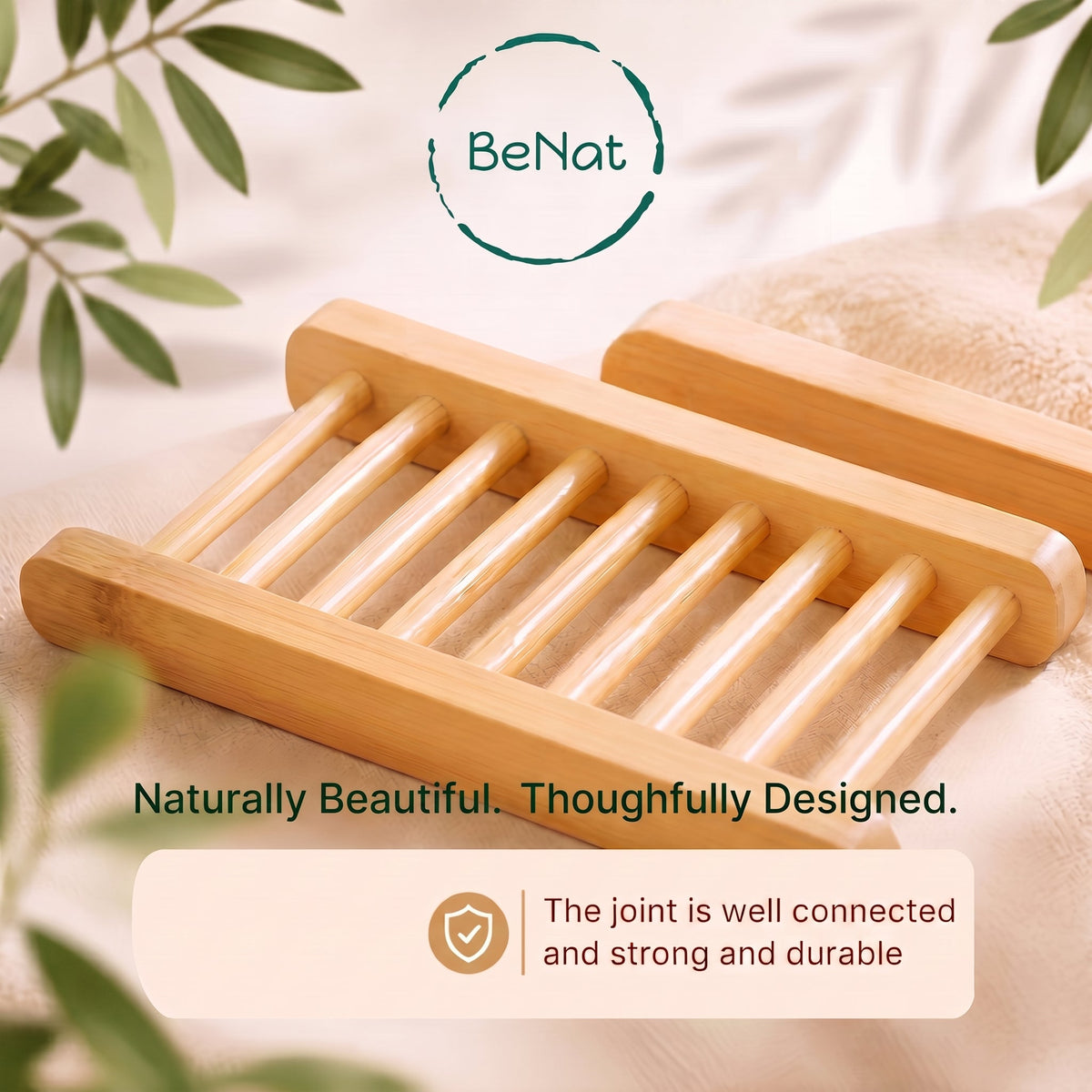 4-Pack Bamboo Soap Dish