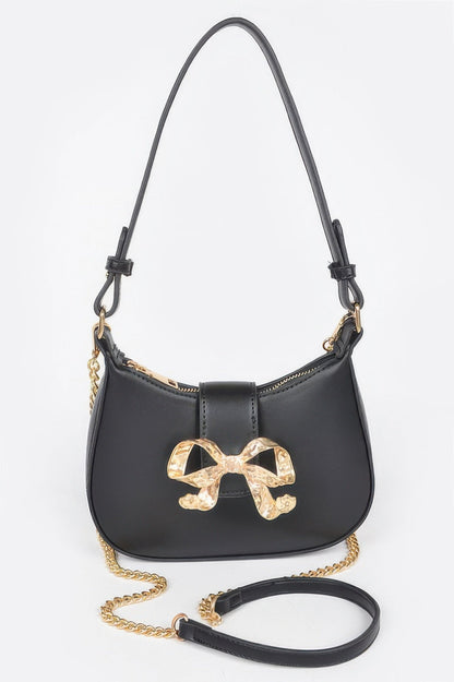 HANDBAG NOLITA Vegan Leather Small Hobo Metal Ribbon – BYMANYC ® New York
