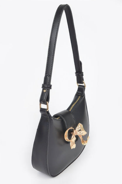 HANDBAG NOLITA Vegan Leather Small Hobo Metal Ribbon – BYMANYC ® New York