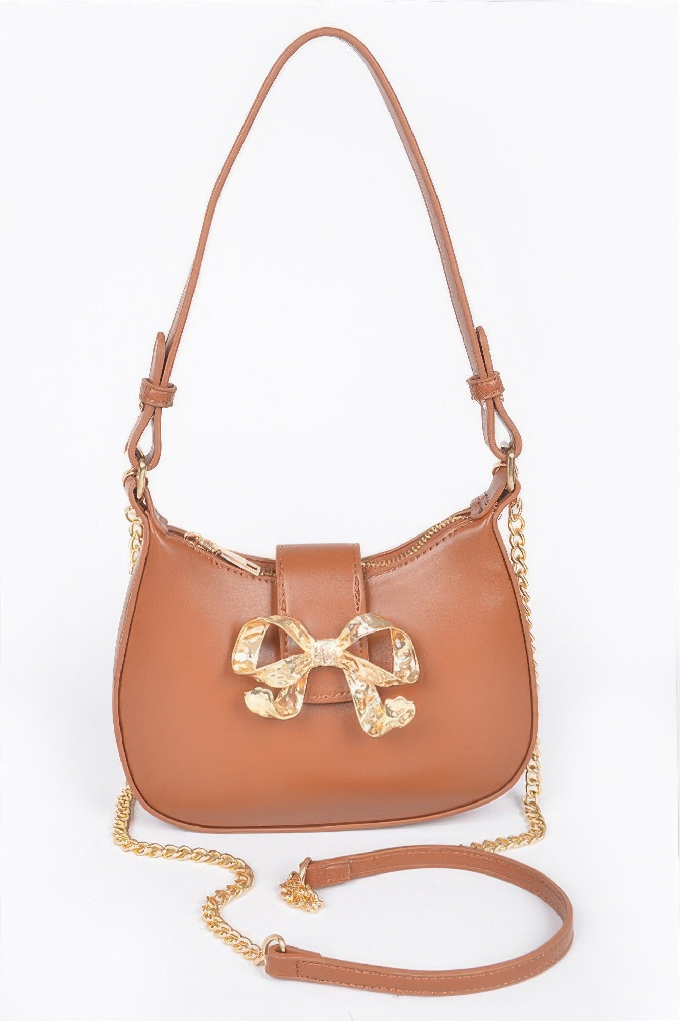HANDBAG NOLITA Vegan Leather Small Hobo Metal Ribbon – BYMANYC ® New York