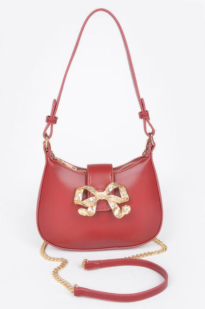 HANDBAG NOLITA Vegan Leather Small Hobo Metal Ribbon – BYMANYC ® New York