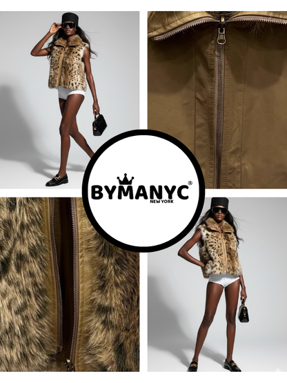 HARLEM Reversible Vegan Fur Vest NYFW New Colecction BYMANYC ® New York