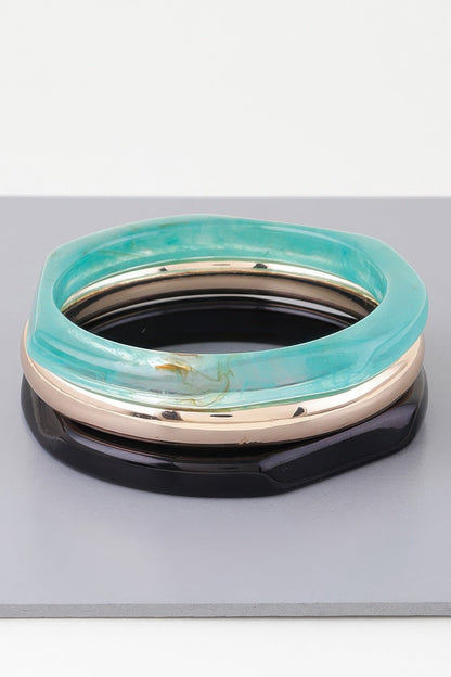 HIGHLINE Triple Geometric Marble Bracelet | Bold BYMANYC ® New York Style