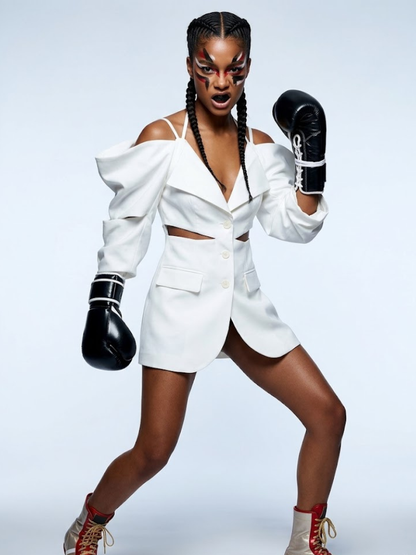 HUDSON Deconstructed Cut-Out Blazer | BYMANYC ® New York High Fashion