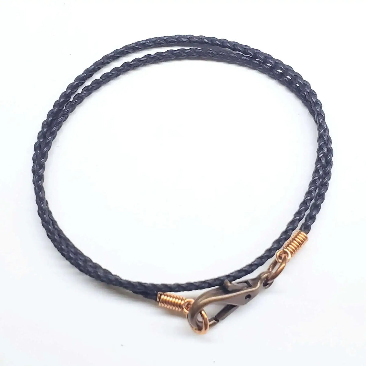 Handmade Copper Wire Braided Bail Gemstone Necklace