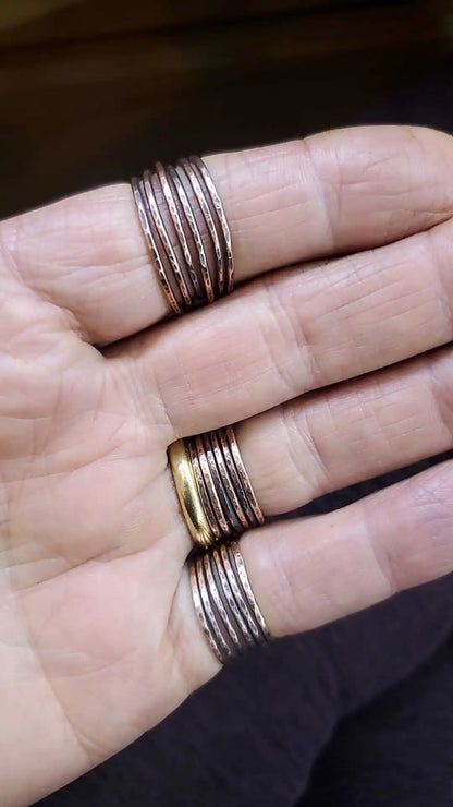 Handmade Copper Wire Wrapped Crystal Heart Glam Ring by Alexa Martha