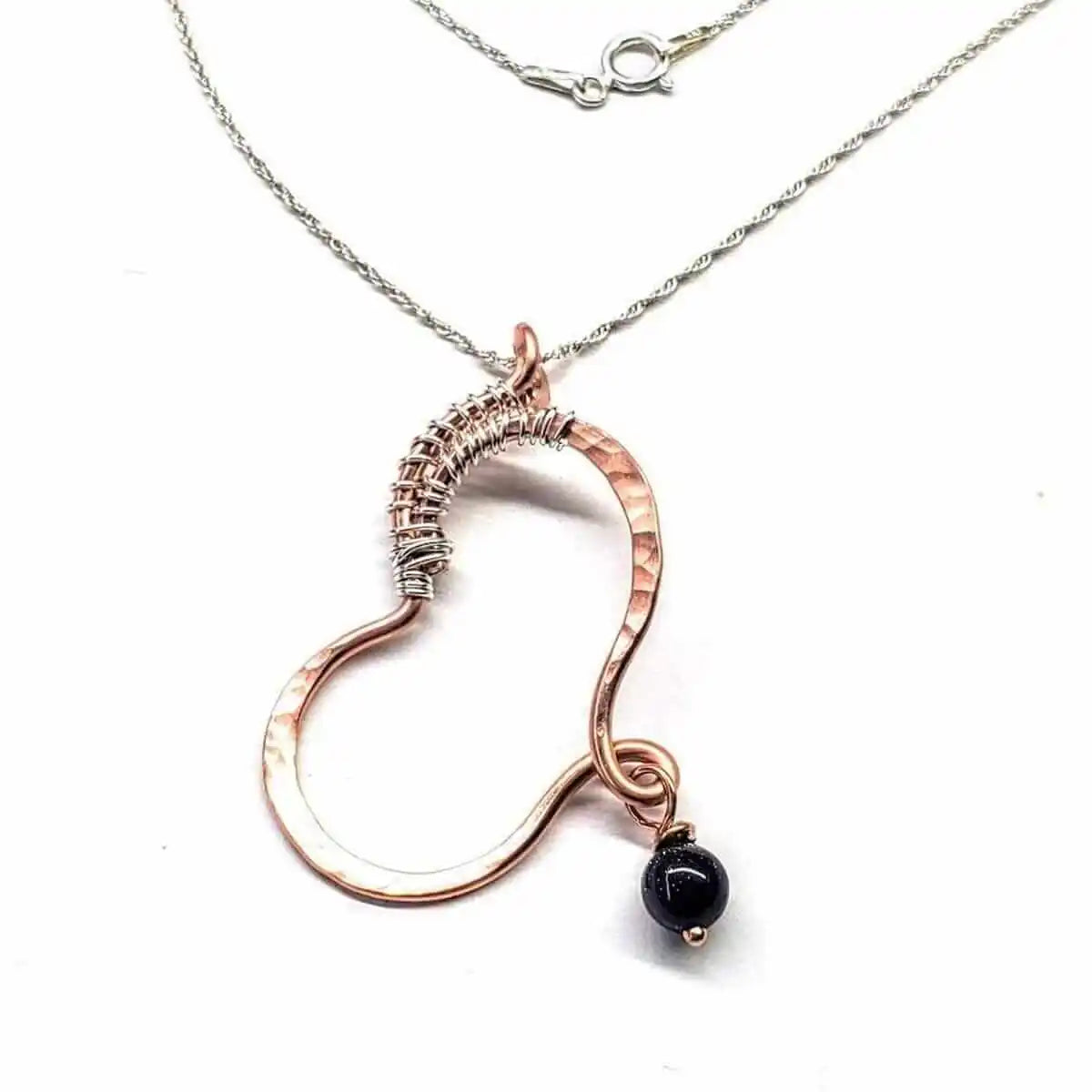 Hammered Copper Butterfly Wing Child Abuse Survivor Necklace