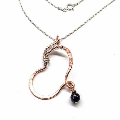 Hammered Copper Butterfly Wing Child Abuse Survivor Necklace