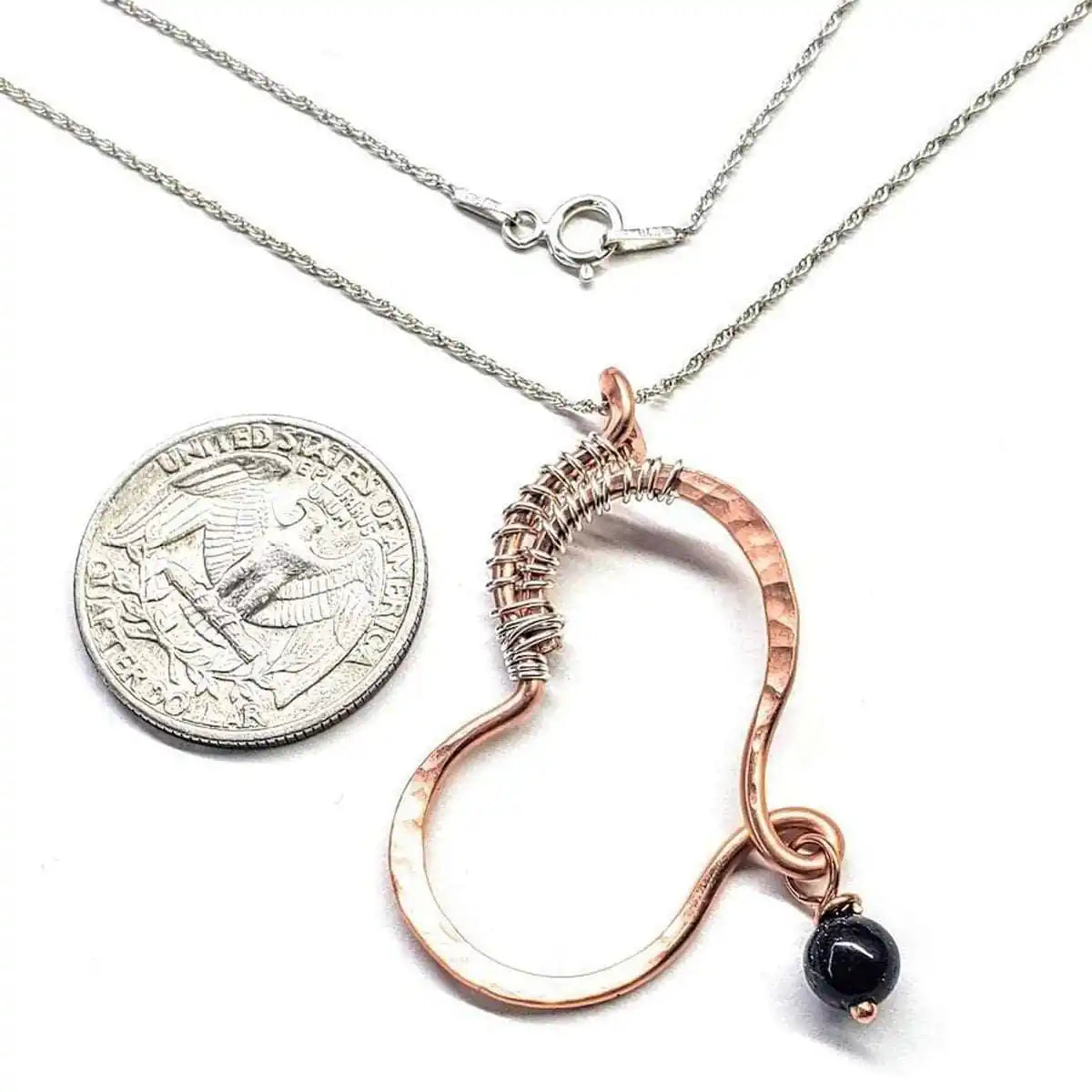 Hammered Copper Butterfly Wing Child Abuse Survivor Necklace
