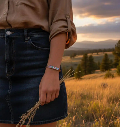 Handmade Copper Turquoise Crystal Spike Cuff
