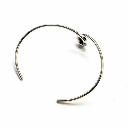 Silver Blue Bead Child Abuse Awareness Ribbon Bangle