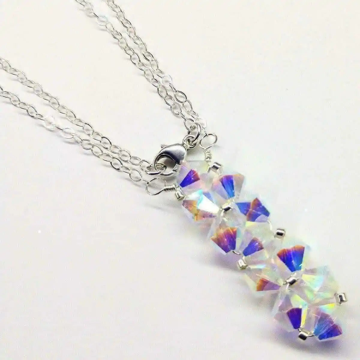 Handmade Swarovski Crystal Rock Candy Bar Necklace