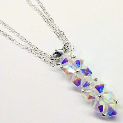 Handmade Swarovski Crystal Rock Candy Bar Necklace