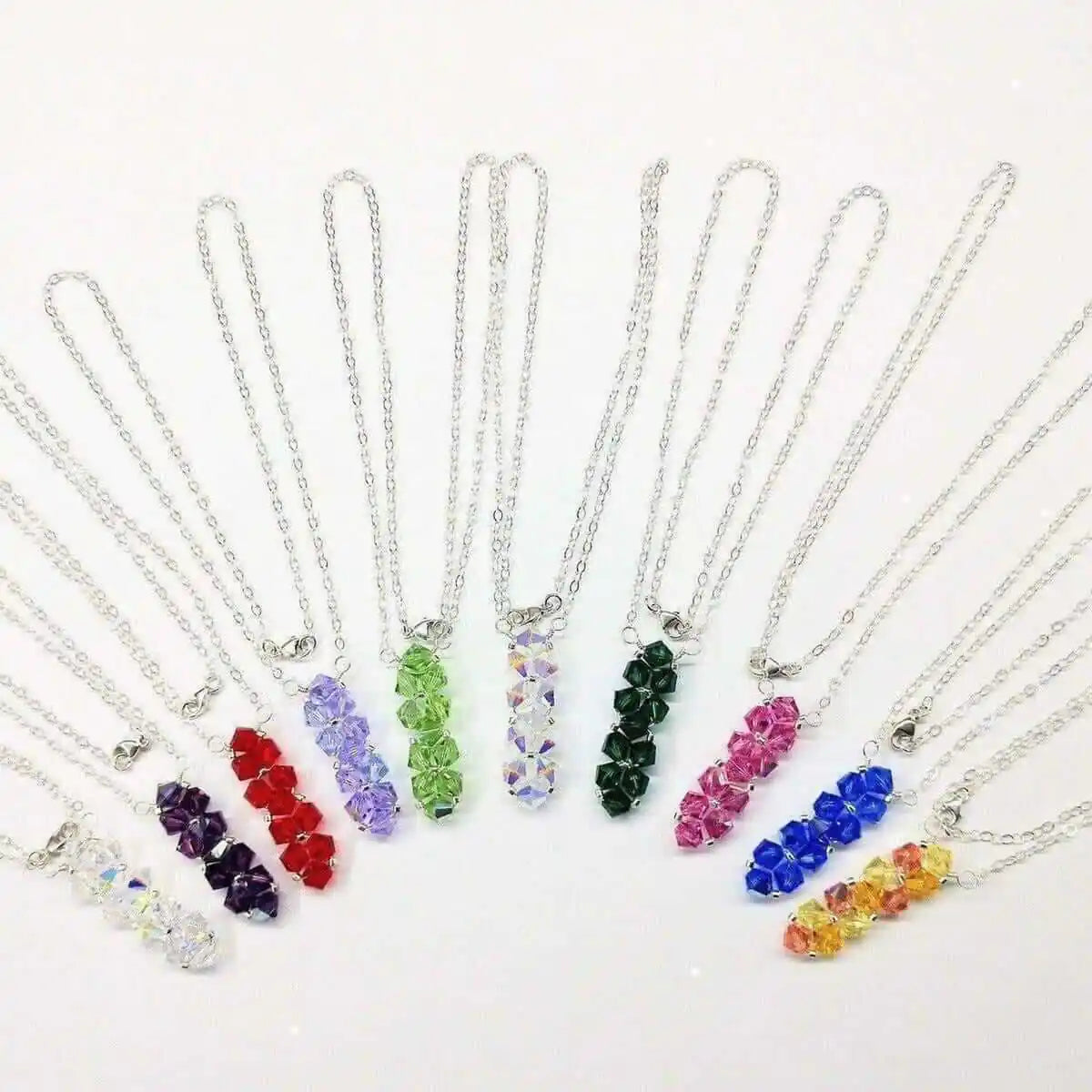 Handmade Swarovski Crystal Rock Candy Bar Necklace