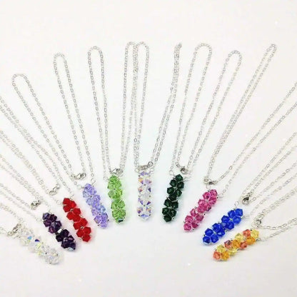 Handmade Swarovski Crystal Rock Candy Bar Necklace