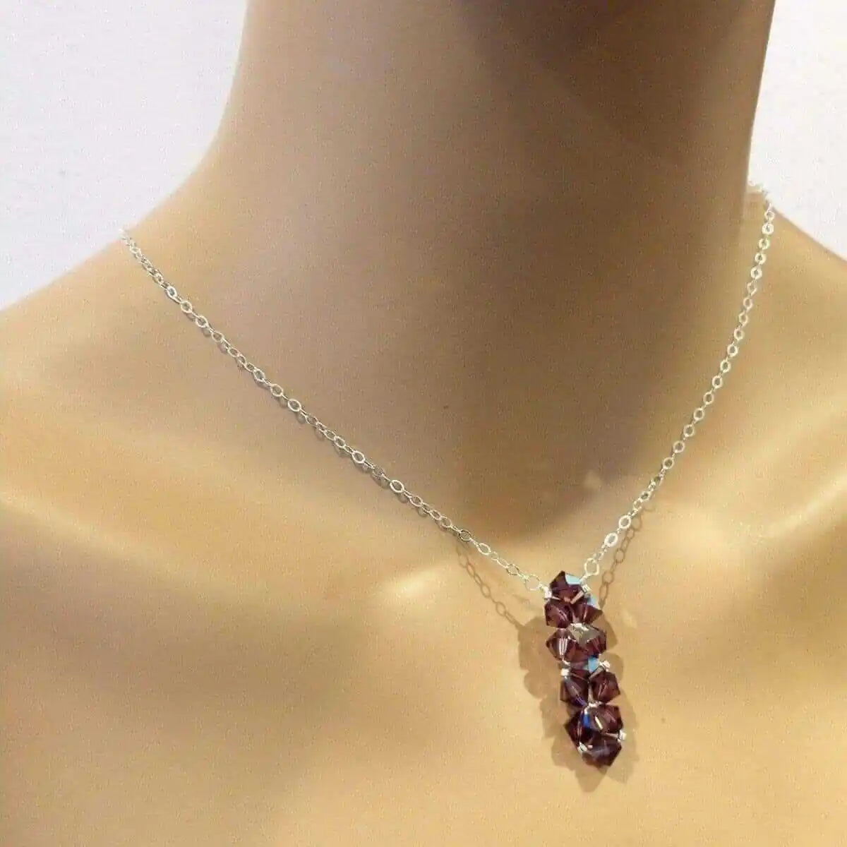 Handmade Swarovski Crystal Rock Candy Bar Necklace