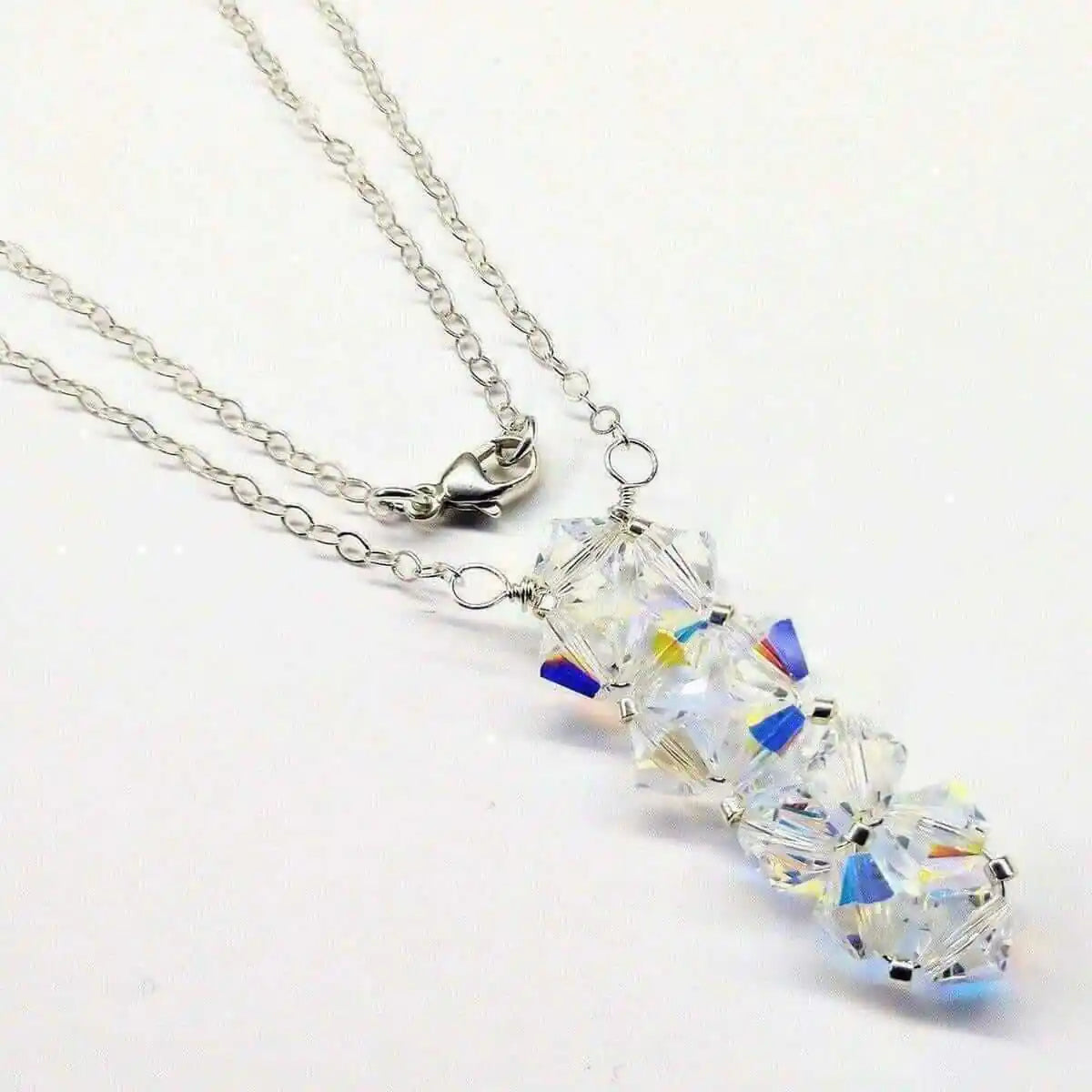 Handmade Swarovski Crystal Rock Candy Bar Necklace