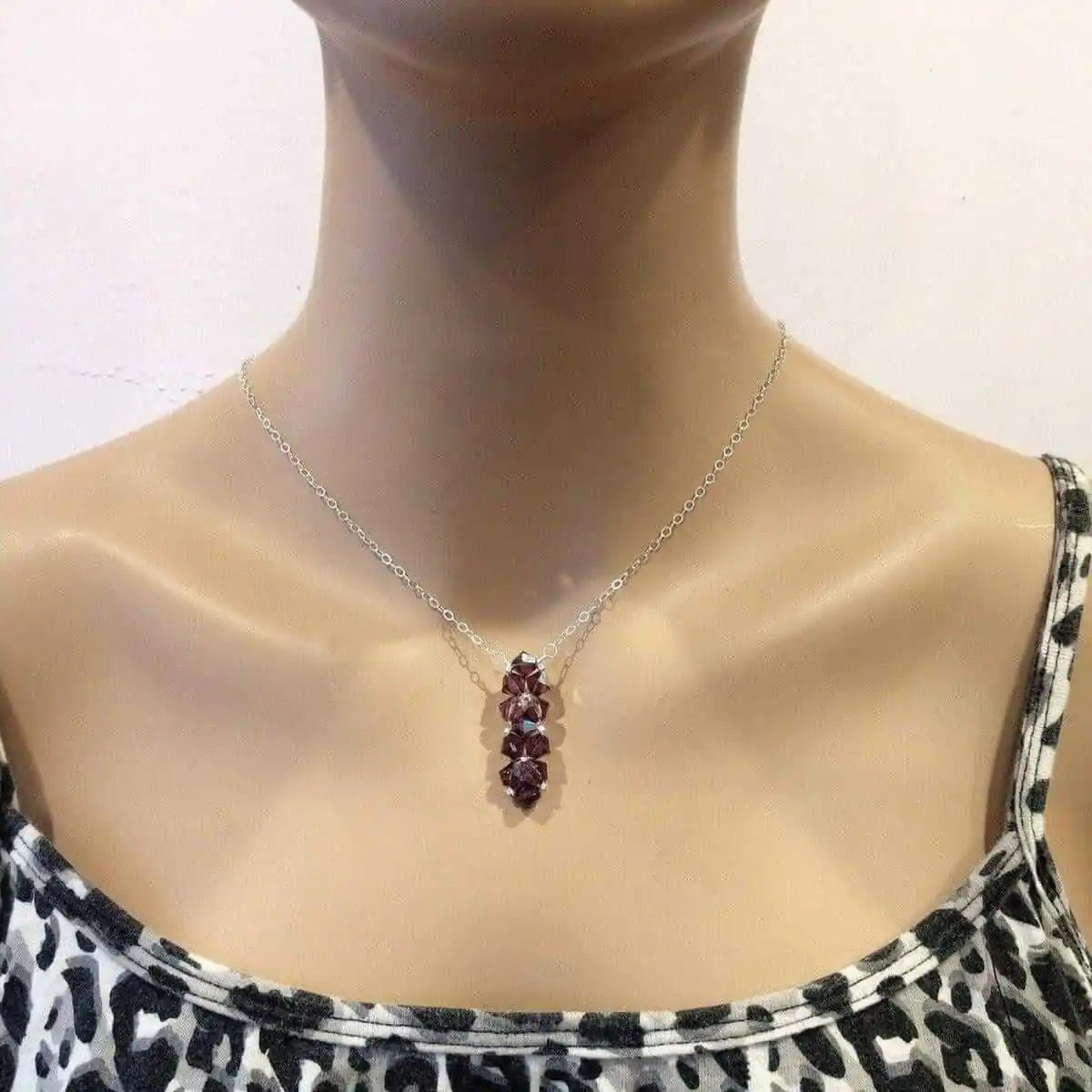 Handmade Swarovski Crystal Rock Candy Bar Necklace