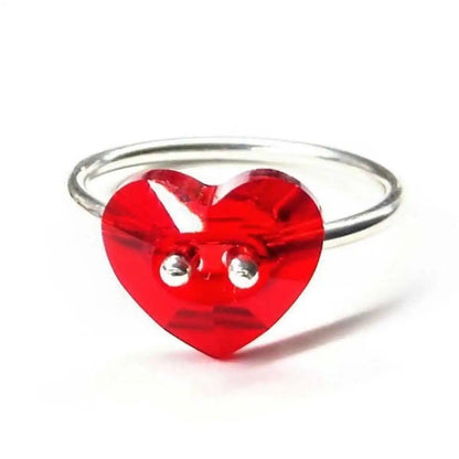 I Love You Crystal Heart Bling Ring