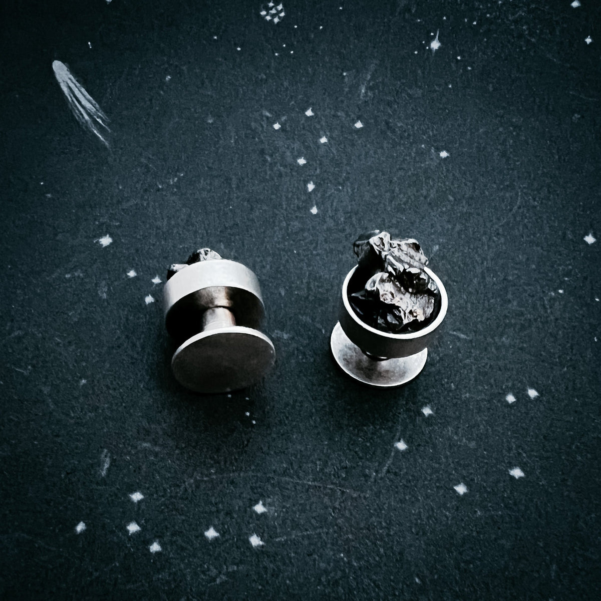 Cufflinks With Authentic Meteorite