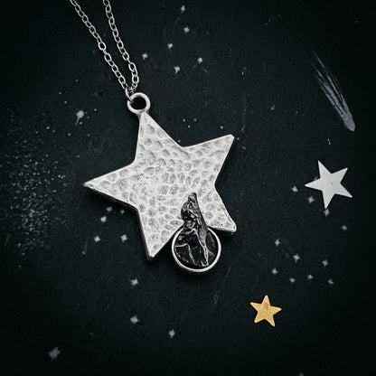 CLEARANCE Star Shaped Pendant Necklace With Authentic Meteorite