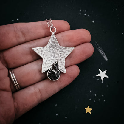 CLEARANCE Star Shaped Pendant Necklace With Authentic Meteorite