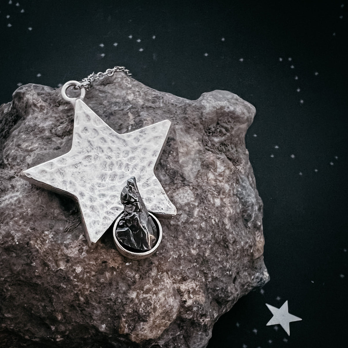 CLEARANCE Star Shaped Pendant Necklace With Authentic Meteorite