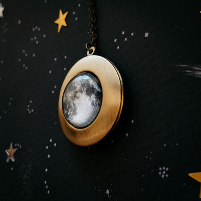 My Moon Locket Pendant Necklace