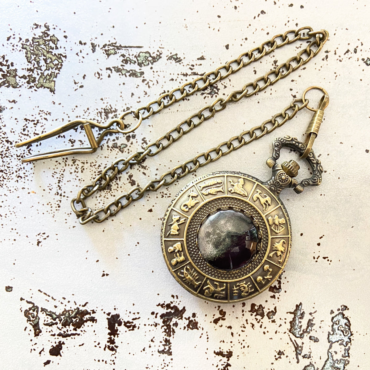 My Moon Custom Lunar Phase Zodiac Pocket Watch