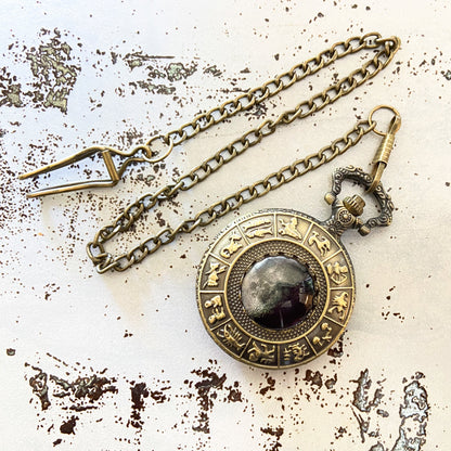 My Moon Custom Lunar Phase Zodiac Pocket Watch