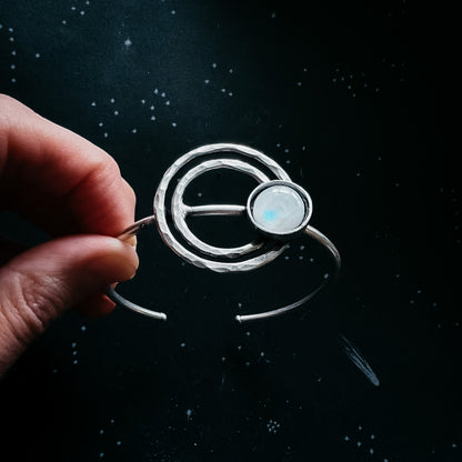 CLEARANCE Cosmic Ripple Bracelet With Rainbow Moonstone