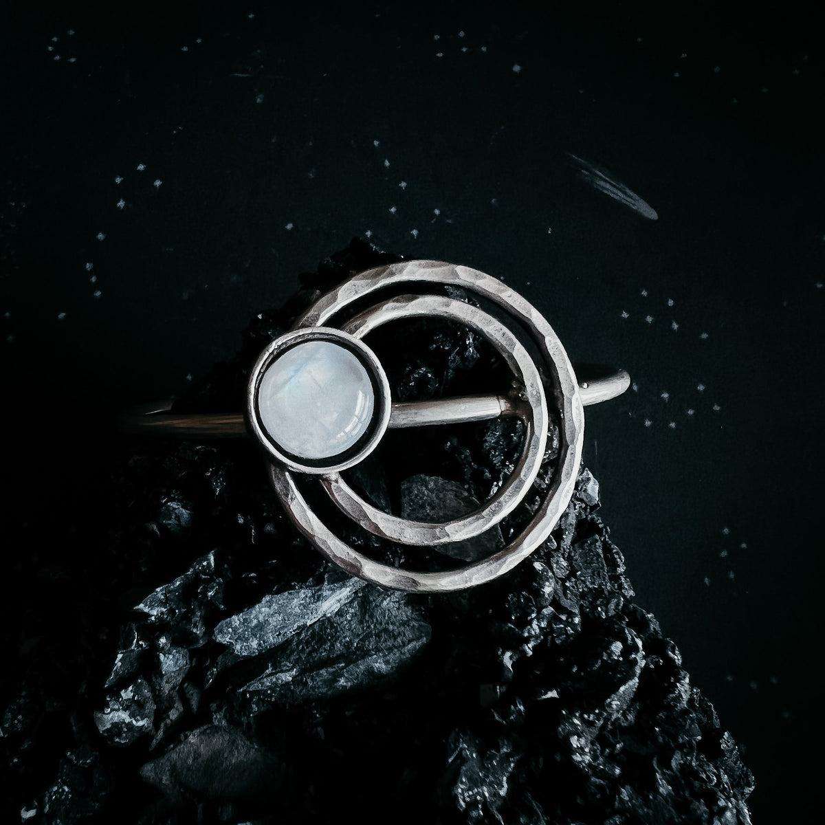CLEARANCE Cosmic Ripple Bracelet With Rainbow Moonstone